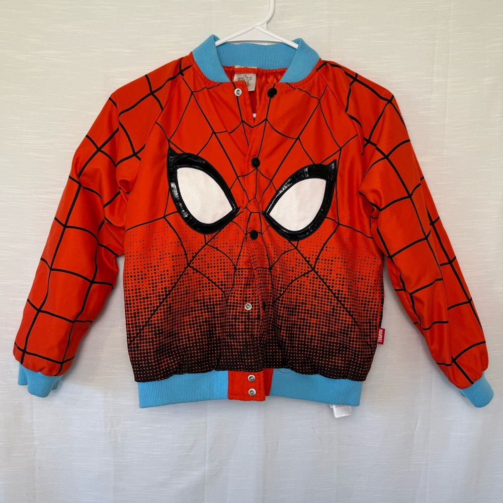 Disney Store Marvel Spider-Man Button-Up Varsity Jacket Coat